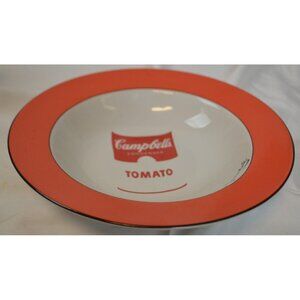Andy Warhol Soup Bowl 9" Ghost Block Art Campbell Soup Can Rim - NEW